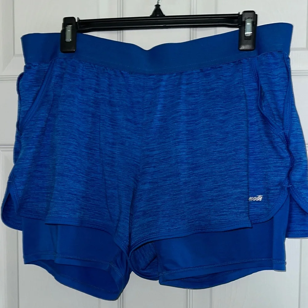 Avia Blue Athletic Shorts with Moisture-Wicking Fabric - Picture 2 of 5